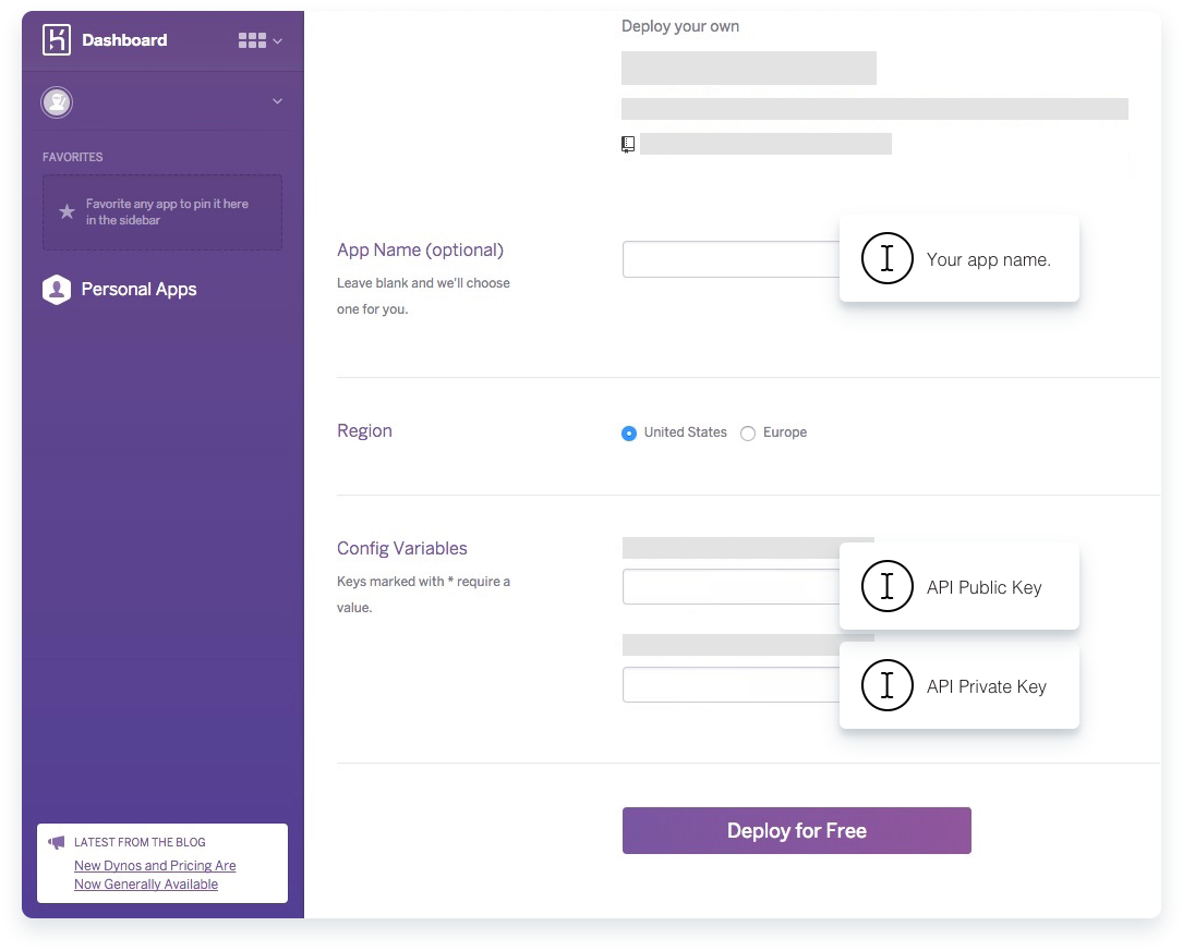 Past API Keys in Heroku configuration